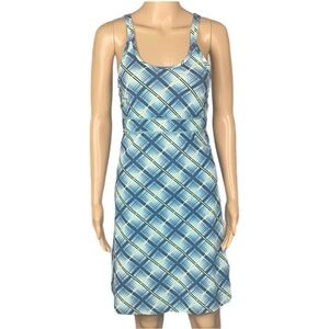 TITLE NINE green white yellow “Golf” dress with built in bra panel Medium EUC